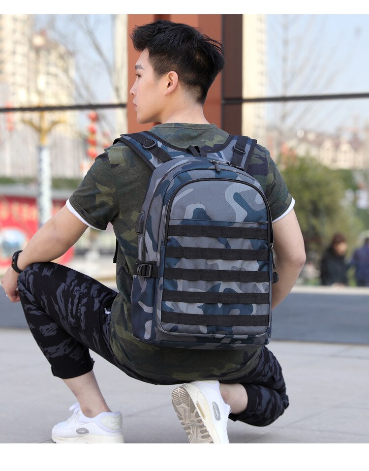 PUBG Backpack Men Bag Mochila Pubg Battlefield Infantry Pack Camouflage Travel School Bags For Boy Men Cosplay Level 3 Backpack MrBackpacks