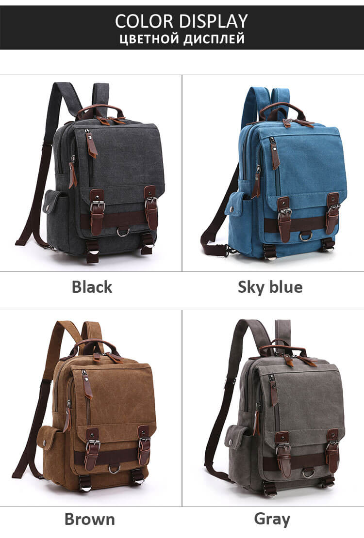 leaper retro messenger bolsa canvas shoulder backpack travel ruckensacark sling bolsa